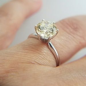 14k White Gold 2ct Solitaire Engagement Ring